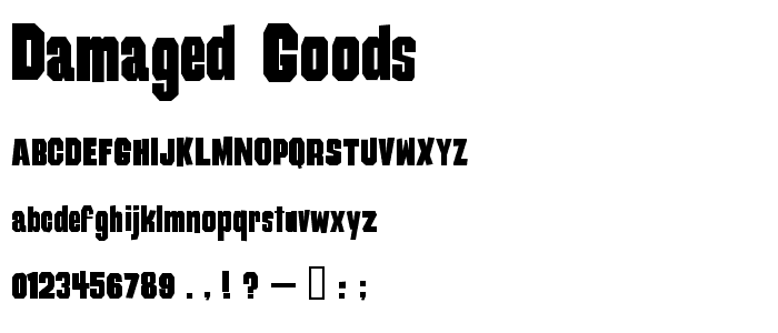 Damaged Goods font